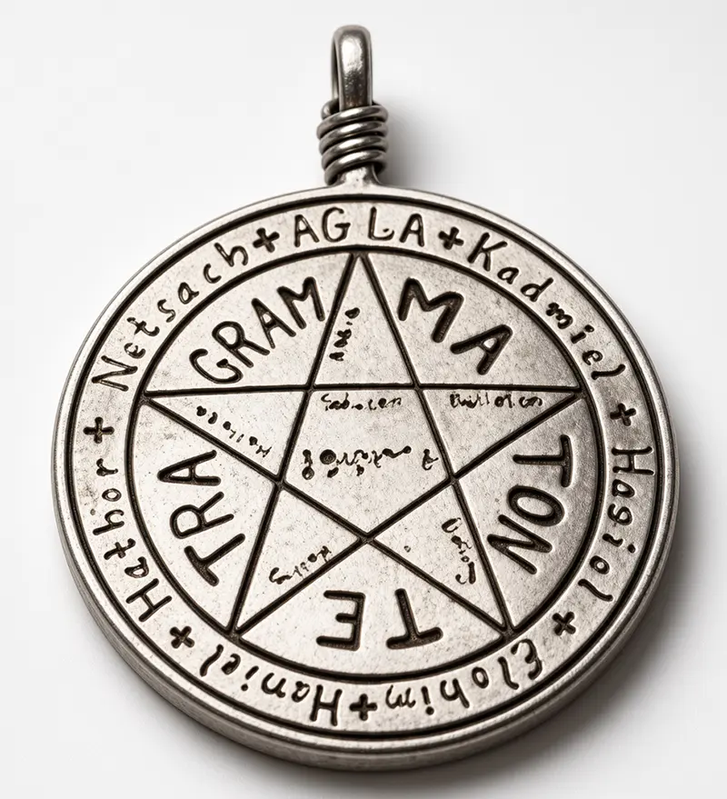 Tetragrammaton Pentacle of Solomon Pendant (Amulet/Talisman for Protection and Love)