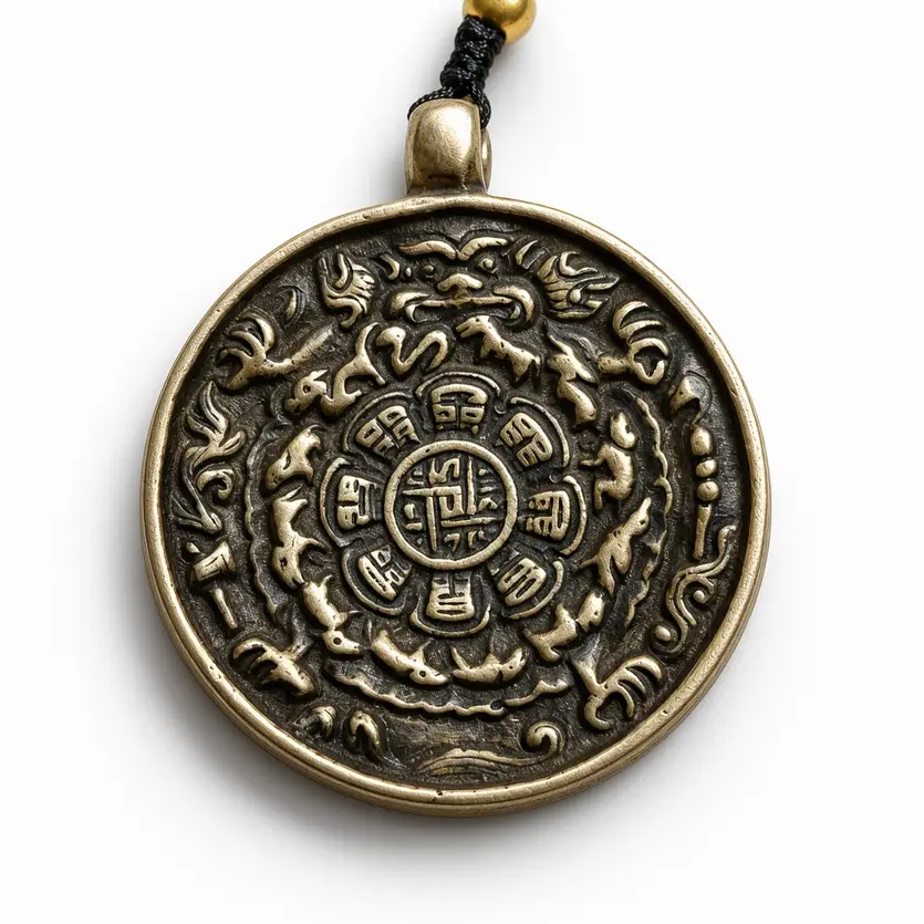 Tibetan Astrological Amulet / Sipaho / Nine Palace Eight Trigrams talisman / Jiu Gong Ba Gua